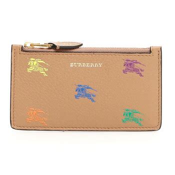 burberry equestrian knight leather zip card case